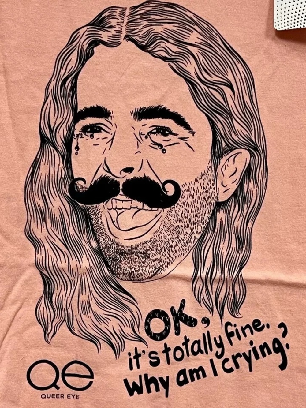 🏳️‍🌈 Queer Eye 'OK, it's totally fine' Pink Graphic Tee LBGT 🏳️‍🌈BRAND NEW